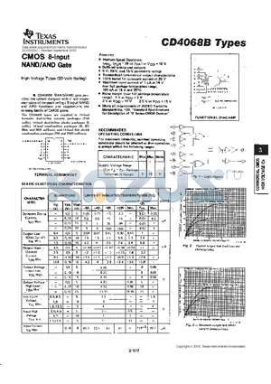 CD4068 datasheet - CMOS 8-INPUT NAND AND GATE