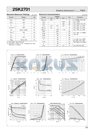 2SK2701 datasheet - MOSFET