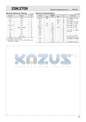 2SK2709 datasheet - MOSFET