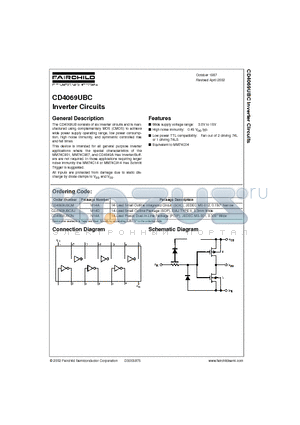 CD4069UBC datasheet - Inverter Circuits