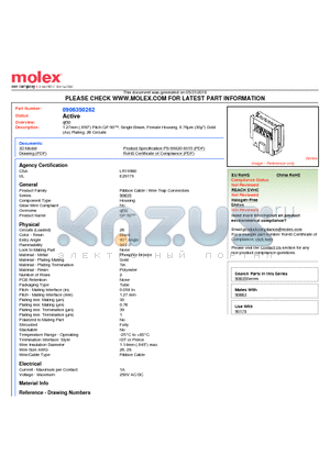 0906350262 datasheet - 1.27mm (.050