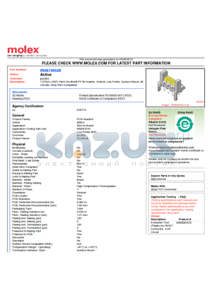 0908140026 datasheet - 1.27mm (.050