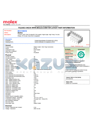 0917140016 datasheet - 1.27mm (.050