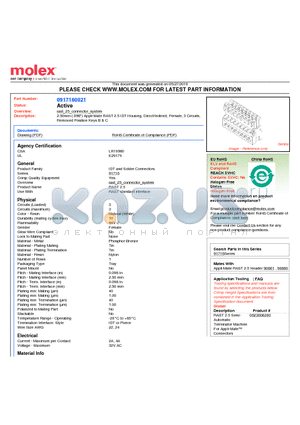 0917160021 datasheet - 2.50mm (.098