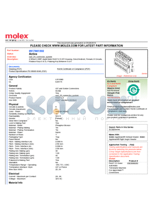 0917801502 datasheet - 2.50mm (.098