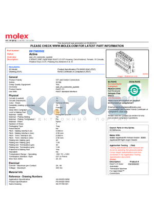 0917803502 datasheet - 2.50mm (.098