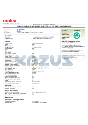 0919150001 datasheet - 2.54mm (.100