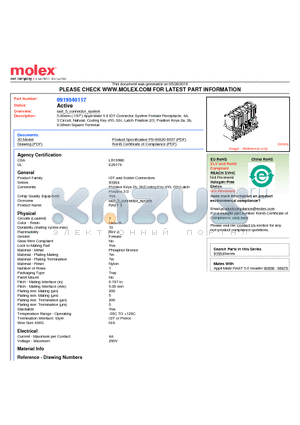 0919540117 datasheet - 5.00mm (.197