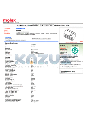 0919990004 datasheet - 5.00mm (.197