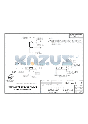 BL-21671-140 datasheet - MICROPHONE