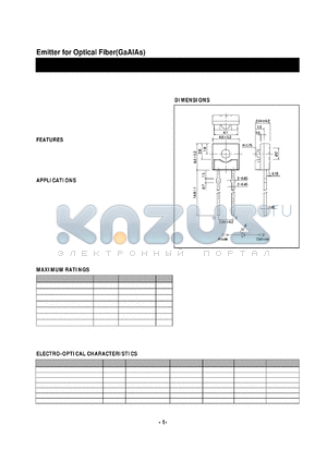 BL-23G datasheet - Emitter for Optical Fiber(GaAlAs)