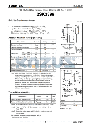 2SK3399_09 datasheet - Switching Regulator Applications