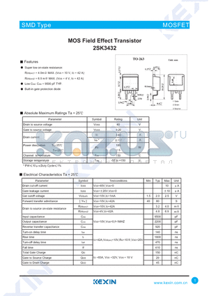 2SK3432 datasheet - MOS Field Effect Transistor