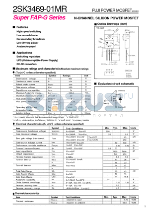2SK3469-01MR_03 datasheet - N-CHANNEL SILICON POWER MOSFET