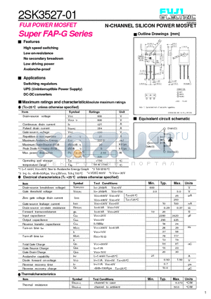 2SK3527-01_04 datasheet - N-CHANNEL SILICON POWER MOSFET