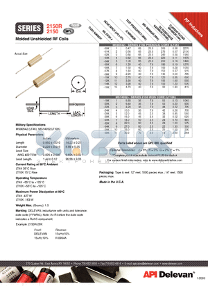 2150R-01K datasheet - Molded Unshielded RF Coils