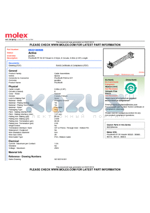 0923180606 datasheet - Picoflex PF-50 IDT-Board In Z-Style, 6 Circuits, 0.06m (2.36