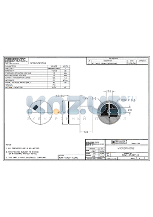 AOM-4542P-R datasheet - MICROPHONE