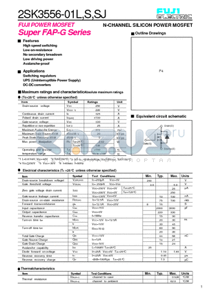 2SK3556-01S datasheet - N-CHANNEL SILICON POWER MOSFET