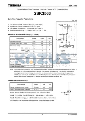 2SK3563_09 datasheet - Switching Regulator Applications