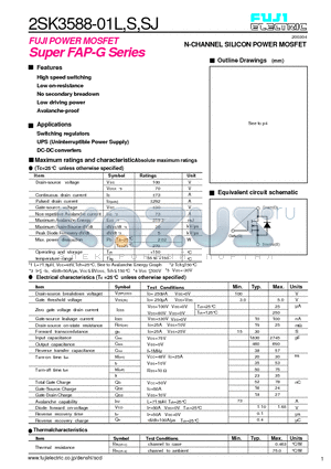 2SK3588-01L_03 datasheet - N-CHANNEL SILICON POWER MOSFET