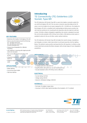 2154455-1 datasheet - TE Connectivity (TE) Solderless LED Socket, Type BR