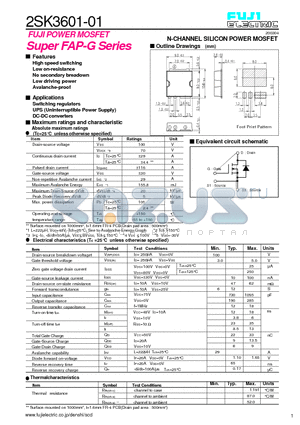 2SK3601-01 datasheet - N-CHANNEL SILICON POWER MOSFET