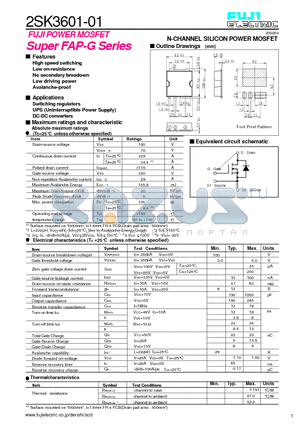 2SK3601-01_03 datasheet - N-CHANNEL SILICON POWER MOSFET
