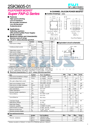 2SK3605-01 datasheet - N-CHANNEL SILICON POWER MOSFET