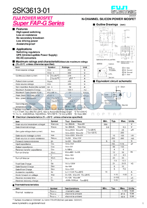 2SK3613-01 datasheet - N-CHANNEL SILICON POWER MOSFET