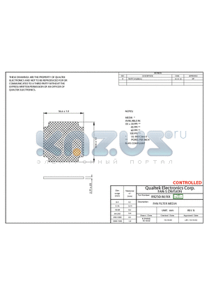 09250-M datasheet - FAN FILTER MEDIA