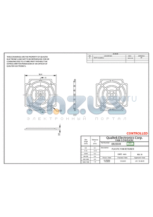 09250-R datasheet - PLASTIC FAN RETAINER