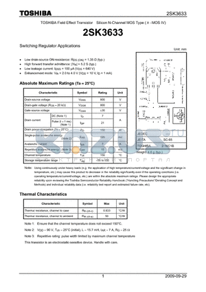 2SK3633_09 datasheet - Switching Regulator Applications