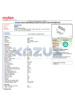 0930034220 datasheet - 5.00mm (.197