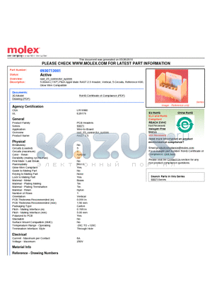 0930713001 datasheet - 5.00mm (.197