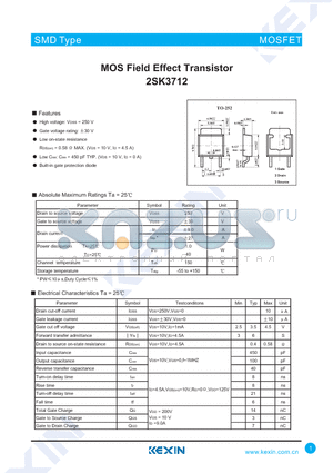 2SK3712 datasheet - MOS Field Effect Transistor