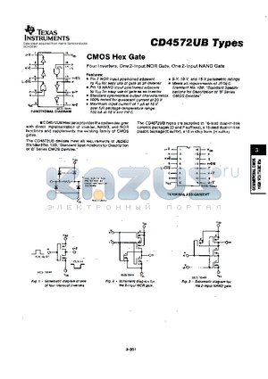 CD4572UB datasheet - CMOS HEX GATE