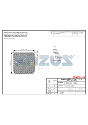 09450-M datasheet - FAN FILTER MEDIA