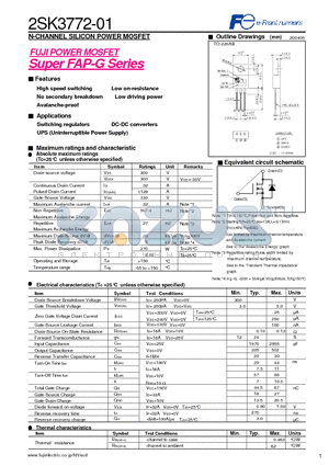 2SK3772-01_06 datasheet - N-CHANNEL SILICON POWER MOSFET