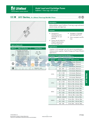 0973.15MXEP datasheet - Axial Lead and Cartridge Fuses