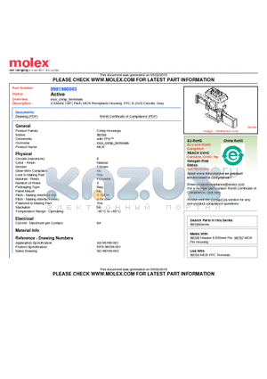 0981980003 datasheet - 2.54mm(.100