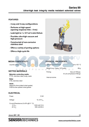 099-0051-900 datasheet - Ultra-high leak integrity media resistant soleniod valves