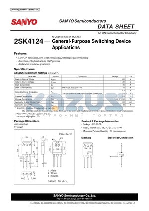 2SK4124_12 datasheet - General-Purpose Switching Device Applications