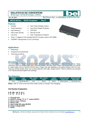 0RCR-40S10X_10 datasheet - ISOLATED DC/DC CONVERTERS