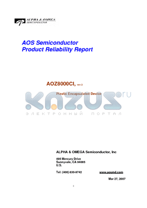 AOZ8000CI datasheet - Plastic Encapsulated Device