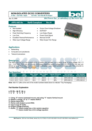 0RP2-50E1A0 datasheet - NON-ISOLATED DC/DC CONVERTERS