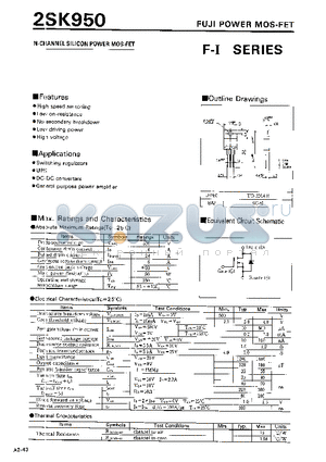 2SK950 datasheet - N-CHANNEL SILICON POWER MOSFET