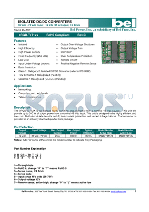 0RQB-T0T120 datasheet - ISOLATED DC/DC CONVERTERS