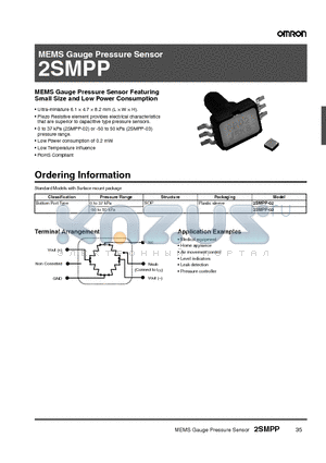 2SMPP-02 datasheet - MEMS Gauge Pressure Sensor