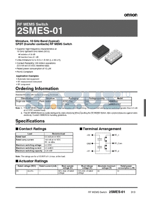 2SMES-01 datasheet - RF MEMS Switch